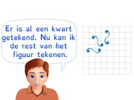 Tekenen van draaisymmetrie op hokjes