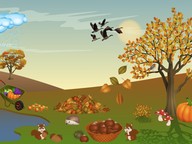 Scène de vocabulaire: d'automne