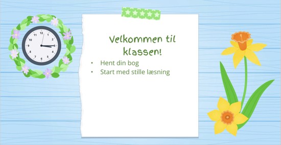 Byd dine elever velkommen