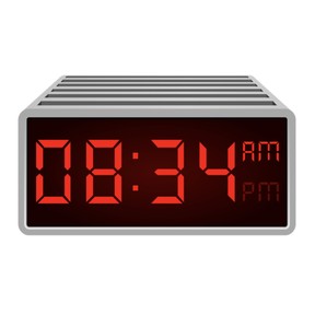 Writing time: Digital clock with minutes