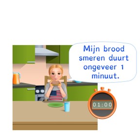 Kennen van de tijdsduur van een minuut