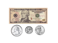 Working with bills and coins up to $20