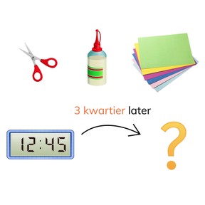 Nieuwe tijd bepalen met digitale klokken met kwartieren met uuroverschrijding