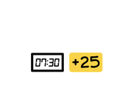 Elapsed time with whole hours on the digital clock