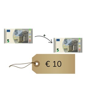 Aanvullen van hele bedragen tot 10 euro