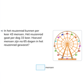 Verhaalsommen × : met grote getallen