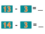 Subtraction to 20 with one more or one less