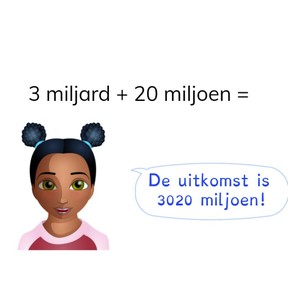 Optellen met miljoenen en miljarden
