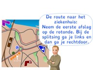Interpreteren van een routebeschrijving op een kaart