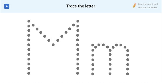 letter m tracing