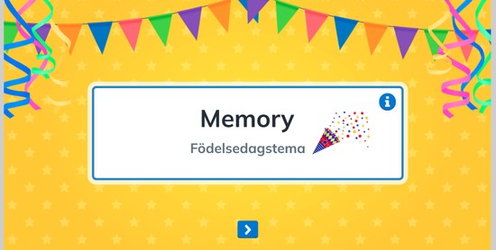 Memory: Födelsedagstema 