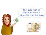 Wisselen van munten en biljetten t/m 100 euro