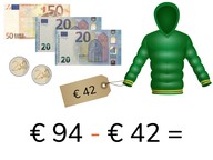 Aftrekken met hele bedragen t/m 100 euro