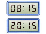 Aflezen van digitale klok met kwartieren