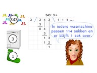 Cijferend delen van een getal boven 1000 met rest
