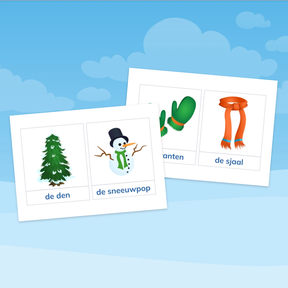 Woordkaarten (aanpasbaar): Thema Winter