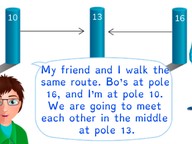 Determining the central value of two numbers