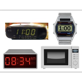 Telling time: Digital clock with whole hours