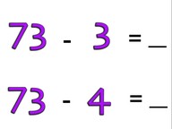 Subtraction to 100 via one more/one less
