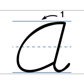Escritura de letras - Cursiva D'Nealian