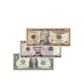 Counting dollars with increments to 20 dollars