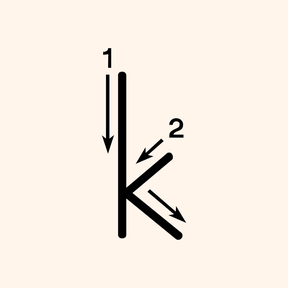Letter K Tracing
