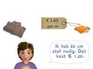 Rekenen met eenvoudige bedragen via omrekenen met lengte