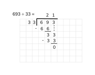 Long division with a number to 1,000