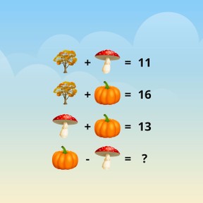 Dagstarters: Rekenraadsels (herfst)