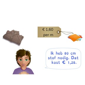 Rekenen met eenvoudige bedragen via omrekenen met lengte