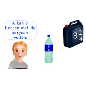Delen van een breuk door een breuk