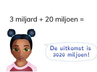 Optellen met miljoenen en miljarden