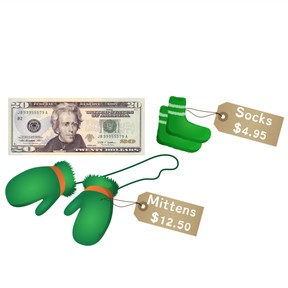 Giving change to 20 dollars