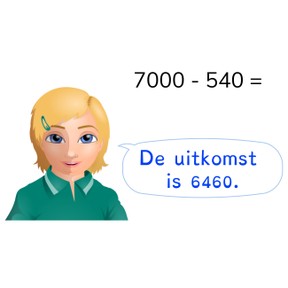 Aftrekken t/m 10.000 met eenvoudige getallen
