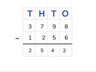 Subtracting to 10,000 using the standard algorithm