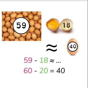 Estimate the difference to 100