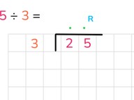 Long division with a number to 100 with remainder