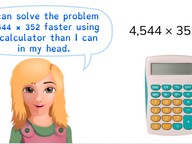Multiplying and dividing larger numbers with the calculator