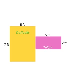 Calculating area of combined shapes