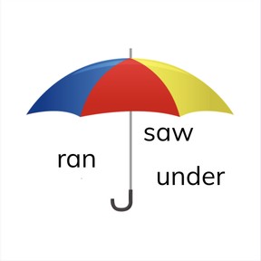 Dolch sight words: ran, saw, under