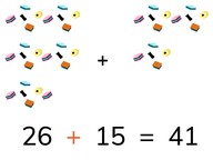 Addition to 50 making tens with second addends >10