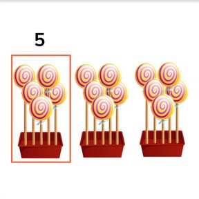 Skip counting in 5s to 20
