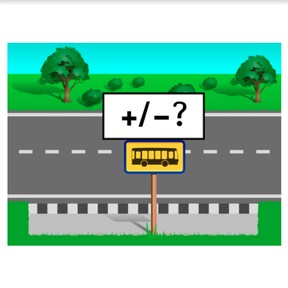 On the bus: Recognizing how many added/subtracted to 20