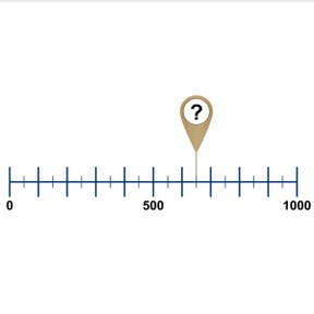 Number line to 1,000 by 50s and 100s