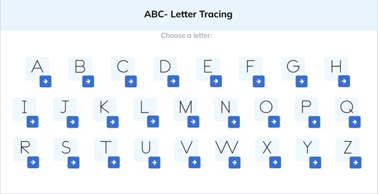 abc letter tracing