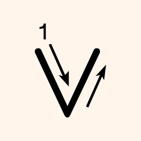 Letter V Tracing