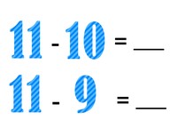 Subtraction to 20 with one more or one less, decomposing the second number