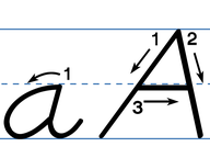 Handwriting Letters - D'Nealian Block