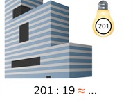 Schattend delen van een getal t/m 1000 door een getal >10