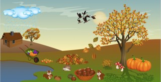 Scène de vocabulaire: d'automne